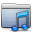 Graphite Stripped Folder Music Icon 32x32 png